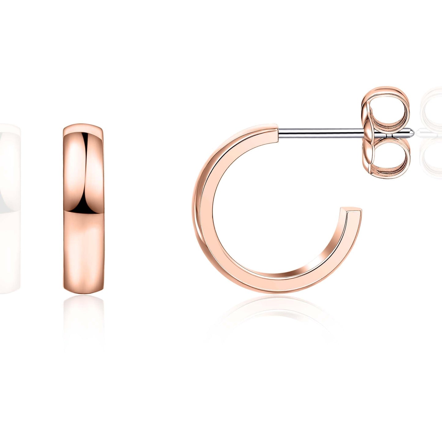 Limerencia Minimalist Hoops for Women - F136 Implant Grade Titanium Open Huggie Hoop Earrings, Hypoallergenic Tiny Hoops for Sensitive Ears