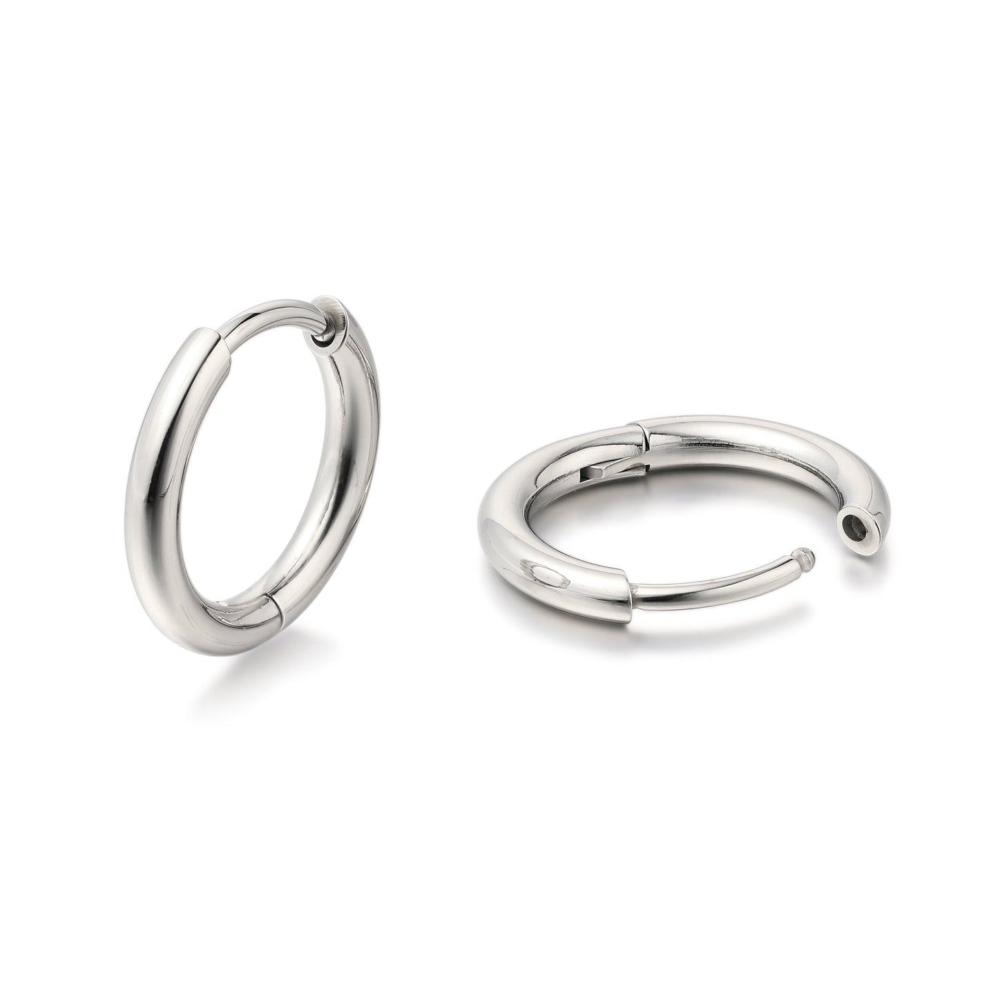 Limerencia Hypoallergenic G23 Titanium Hoop Earrings Tragus 20G Helix F136 Piercing (8mm,No stones)