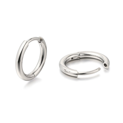 Limerencia Hypoallergenic G23 Titanium Hoop Earrings Tragus 20G Helix F136 Piercing (8mm,No stones)