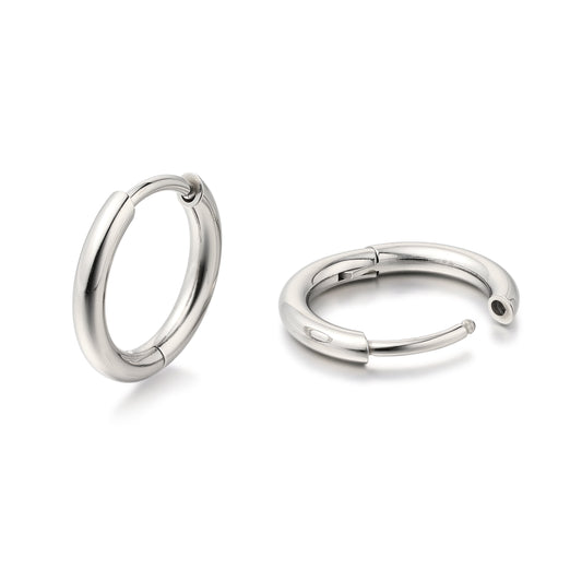 Limerencia Hypoallergenic G23 Titanium Hoop Earrings Tragus 20G Helix F136 Piercing (8mm,No stones)
