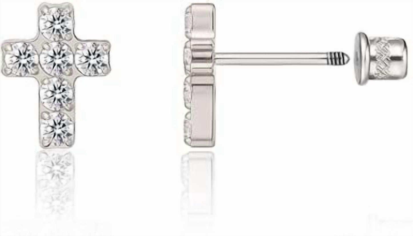 Limerencia Hypoallergenic G23 Titanium Screw Back Earrings Piercing Post for Women and Men Sensitive Ears