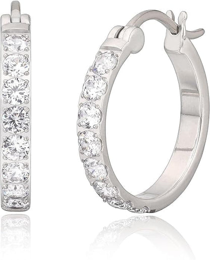 Limerencia Titanium Hoop Earrings for Sensitive Ears, Silver