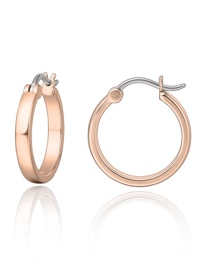 Limerencia Titanium Hoop Earrings for Women, 30mm, Rose Gold