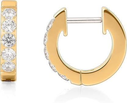 Limerencia Titanium Jewelry Hoop Earrings, 5A Cubic Zirconia, Titanium, for Women Sensitive Ears
