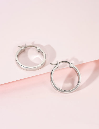 Pendientes de aro hipoalergénicos Limerencia G23 de titanio puro para mujer, para orejas sensibles (sin gema, 20 mm, oro)