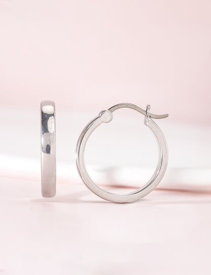 Pendientes de aro hipoalergénicos Limerencia G23 de titanio puro para mujer, para orejas sensibles (sin gema, 20 mm, oro)