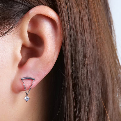 limerencia F136 Joyería Hipoalergénica de Titanio para Piercings 18G 6mm 8mm 10mm para Trago, Hélice, Conch, Cartílago, Labio, Aretes de Perno con Rosca Interna Grado Implante (Cadena 1ud)