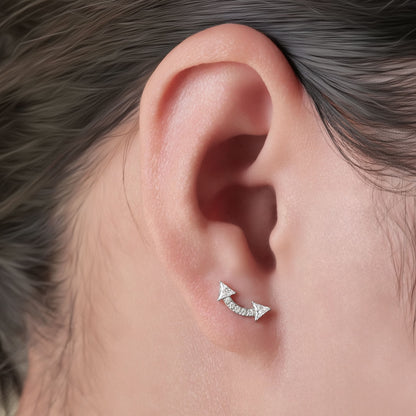 Limerencia Pendientes Hipoalergénicos de Titanio Grado Implante G23 con Cierre de Rosca para Tragus 20G Helix F136 Poste de Piercing para Orejas Sensibles Cartílago (Escalador Trepador)