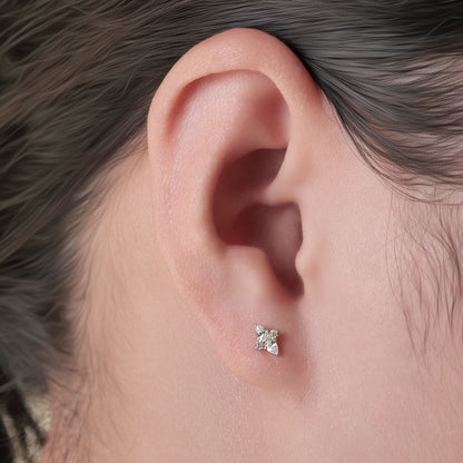 Pendientes de titanio G23 hipoalergénicos Limerencia con rosca posterior para trago, poste de piercing F136 calibre 20 para orejas sensibles, cartílago (cometa)