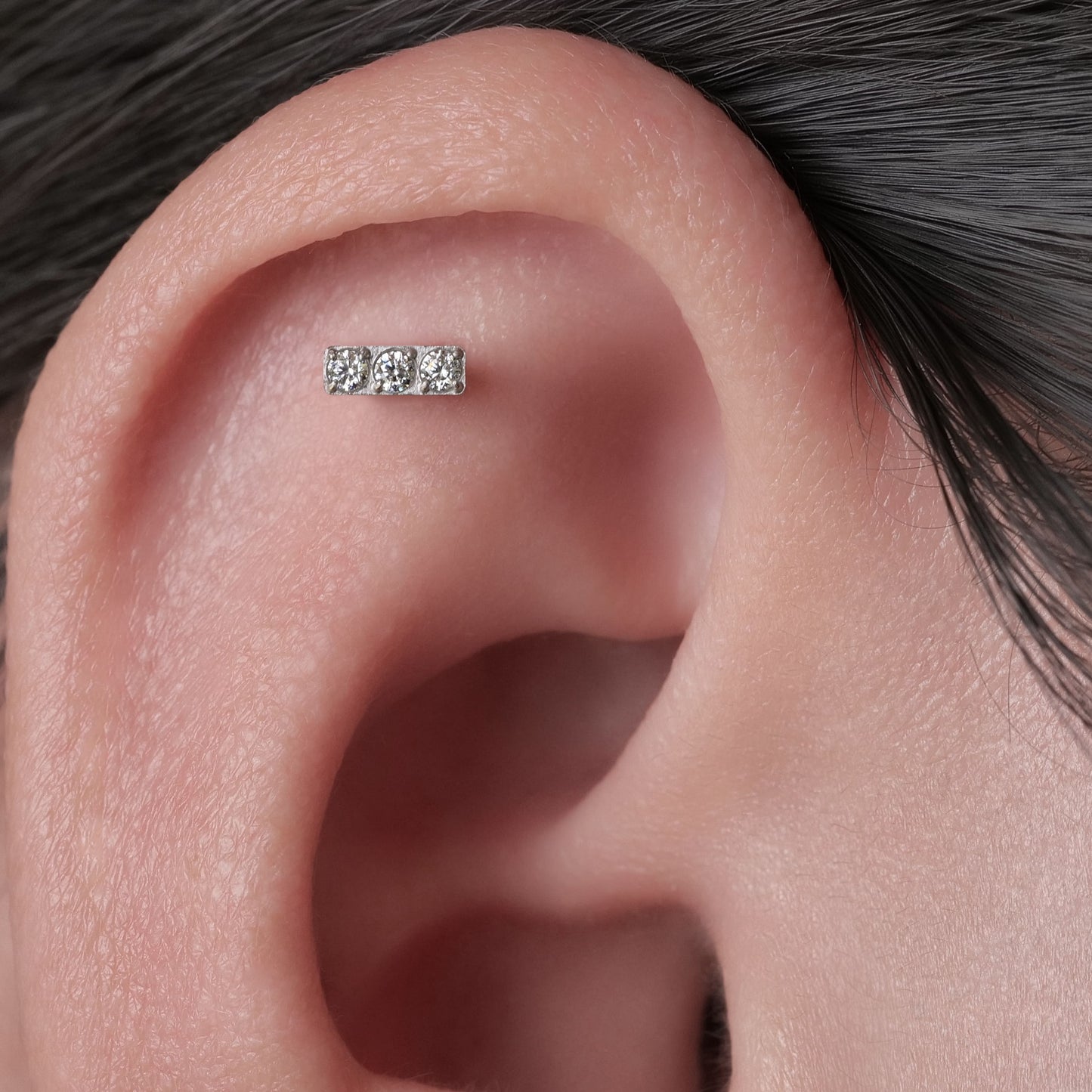 Limerencia Piercing Titanio F136 Ipoallergenico 20G 6mm 8mm Retro Piatto, Orecchini Senza Filettatura a Inserimento G23 Grado Implantare per Trago, Cartilagine, Helix, Conchiglia, Naso, Monroe e Medusa (1 Pezzo)