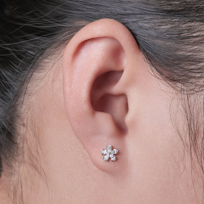 Limerencia Hipoalergénico G23 Titanio Grado Implante Pendientes de Rosca Tragus 20G Hélix F136 Poste de Perforación para Orejas Sensibles Cartílago (M2)