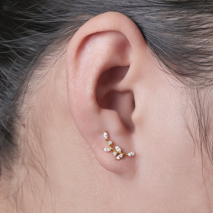 Limerencia Pendientes Hipoalergénicos de Titanio F136 con Rosca y Parte Trasera Plana Grado Implante G23 para Trago Hélix Cartílago 20G Piercing para Orejas Sensibles de Mujer (L2)