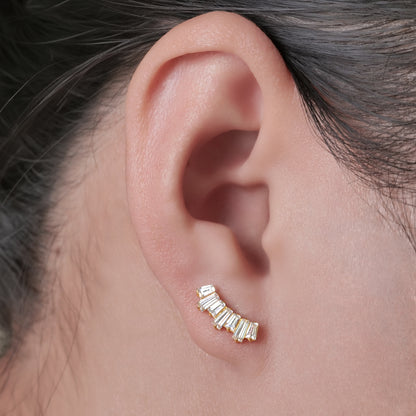 Limerencia Boucles d'oreilles à vis en titane de grade implantaire G23 hypoallergénique, tige de piercing F136 20G pour tragus, hélix, cartilage et oreilles sensibles (Climber Crawler S)