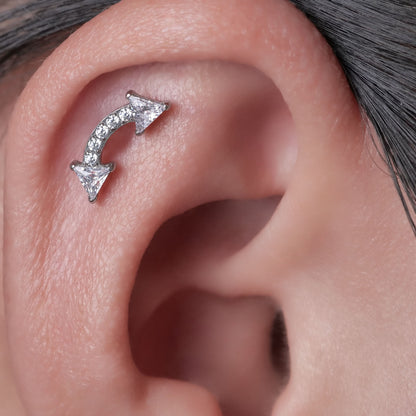 Limerencia Pendientes Hipoalergénicos de Titanio Grado Implante G23 con Cierre de Rosca para Tragus 20G Helix F136 Poste de Piercing para Orejas Sensibles Cartílago (Escalador Trepador)
