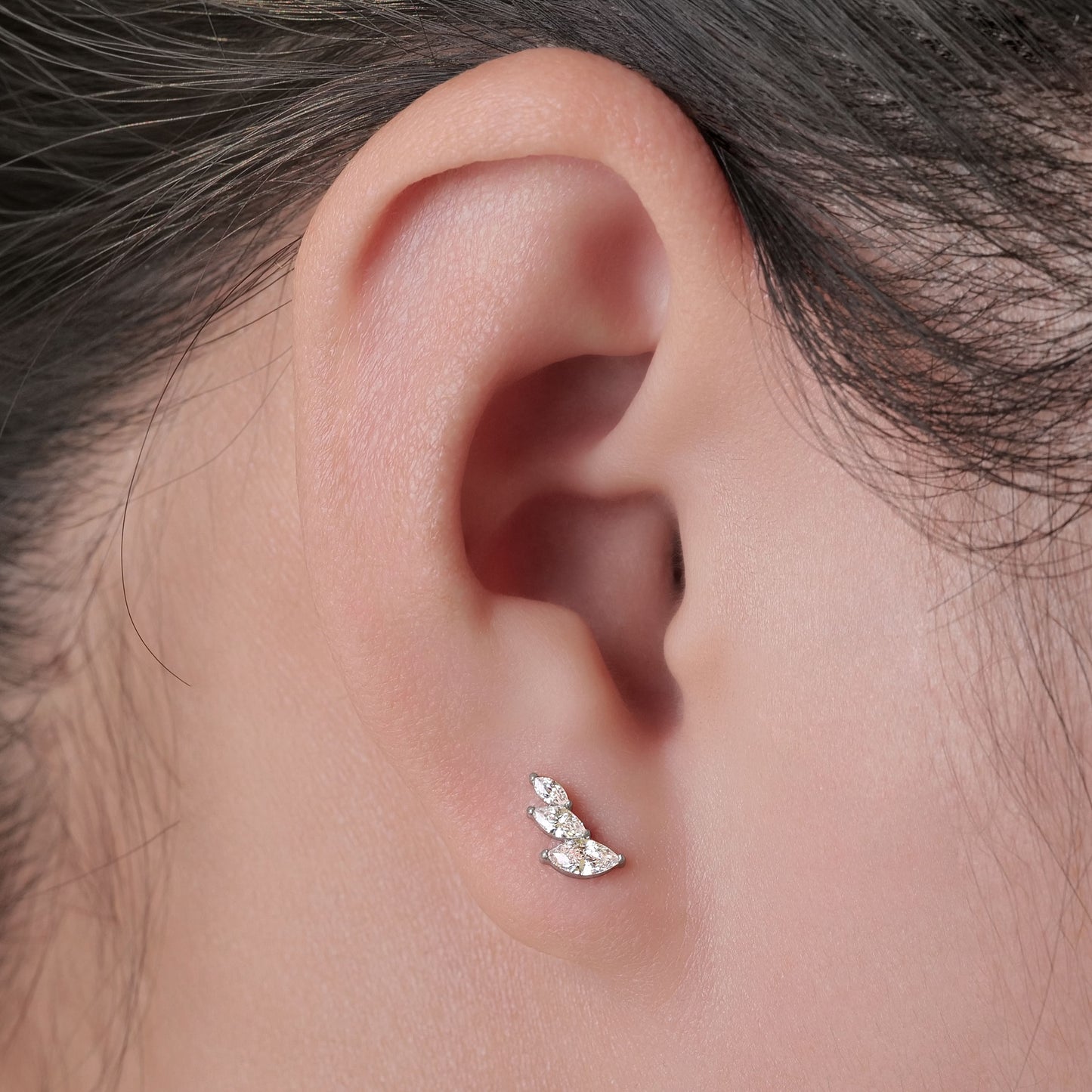 Limerencia Pendientes Hipoalergénicos de Titanio Grado Implante G23 con Cierre de Rosca Tragus 20G Hélice F136 Poste de Piercing para Orejas Sensibles Cartílago (hoja)