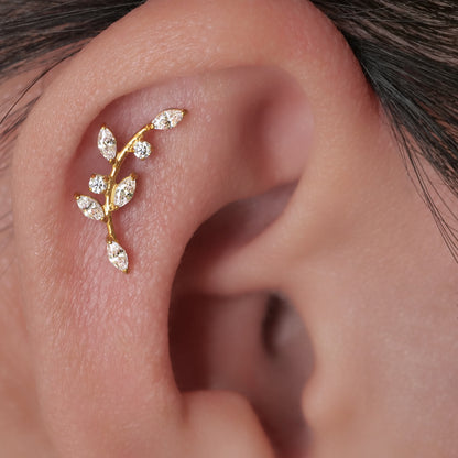Limerencia Pendientes Hipoalergénicos de Titanio F136 con Rosca y Parte Trasera Plana Grado Implante G23 para Trago Hélix Cartílago 20G Piercing para Orejas Sensibles de Mujer (L2)