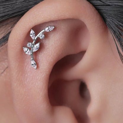 Orecchini piatti a vite in titanio implantabile G23 F136 Limerencia, piercing 20G ipoallergenici per donna orecchie sensibili, trago elica cartilagine (modello L2)