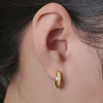 Pendientes aro ancho grueso hipoalergénicos de titanio puro G23 Limerencia | Pendientes de circón | Para mujer con circonita 5A incrustada brillante, aptos para oídos sensibles