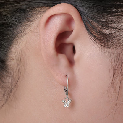 Limerencia G23 Titanium Leverback Earrings Dangle Drop Earrings for Women Fashion F136 Titanium Earrings Hypoallergenic Jewelry Gift--butterfly