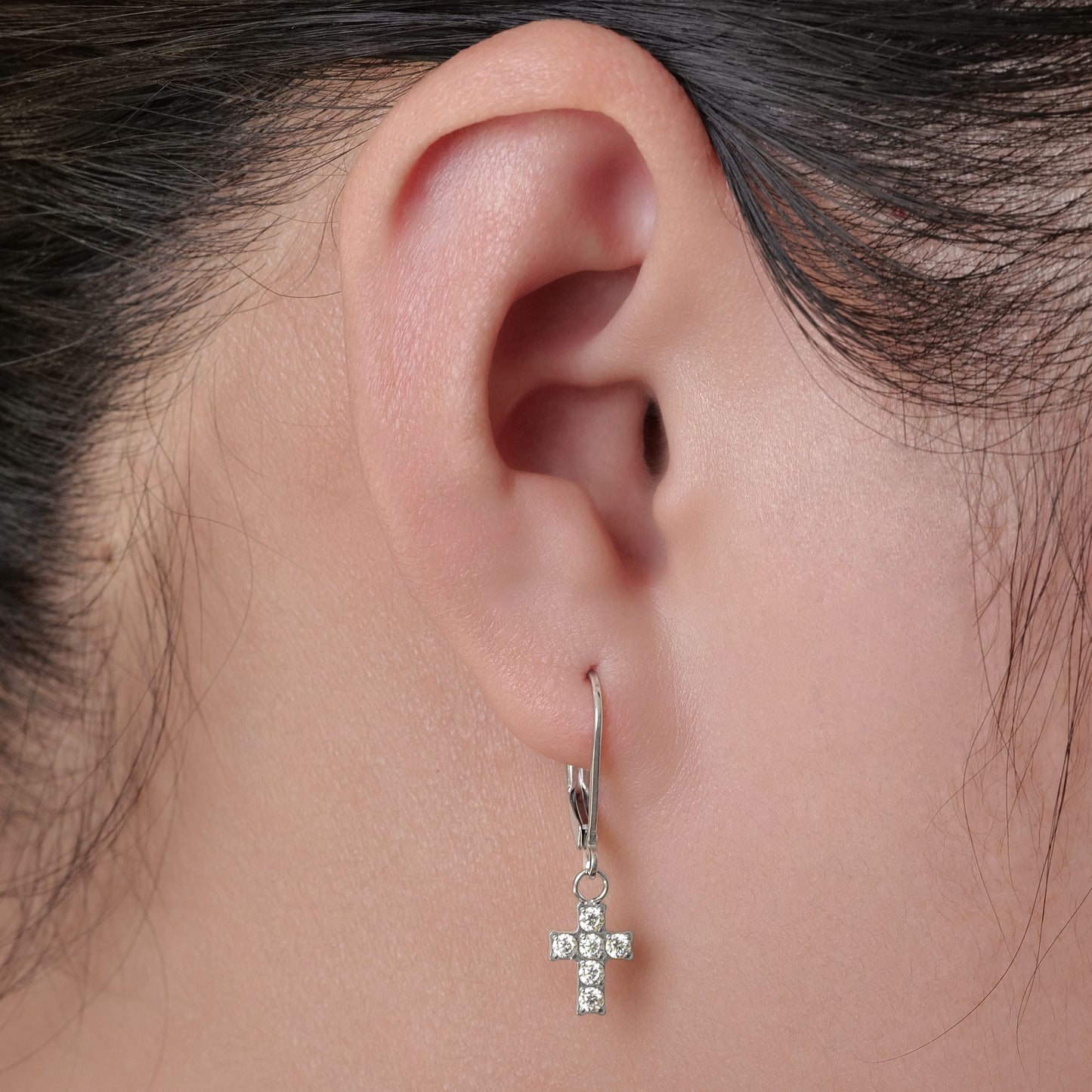 Limerencia G23 Titanium Leverback Earrings Dangle Drop Earrings for Women Fashion F136 Titanium Earrings Hypoallergenic Jewelry Gift/cross