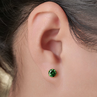 Pendientes de titanio Limerencia hipoalergénicos, tachas de grado implantado F136 con circón redondo, pendientes de seis garras para mujer y hombre con orejas sensibles