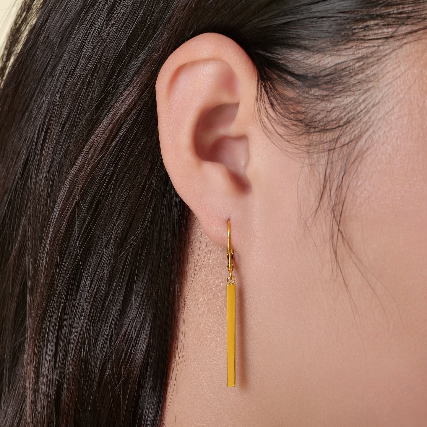 Limerencia G23 Titanium Leverback Earrings Dangle Drop Earrings for Women Fashion F136 Titanium Earrings Hypoallergenic Jewelry Gift/Vertical Bar