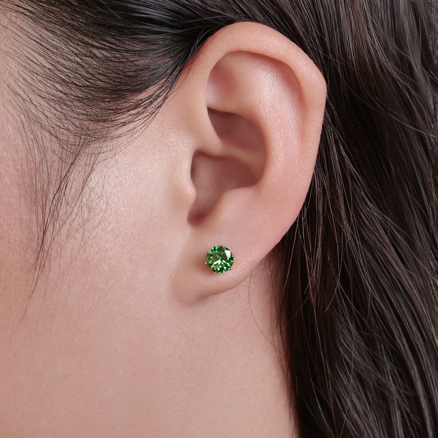 Pendientes de titanio Limerencia hipoalergénicos, tachas de grado implantado F136 con circón redondo, pendientes de seis garras para mujer y hombre con orejas sensibles