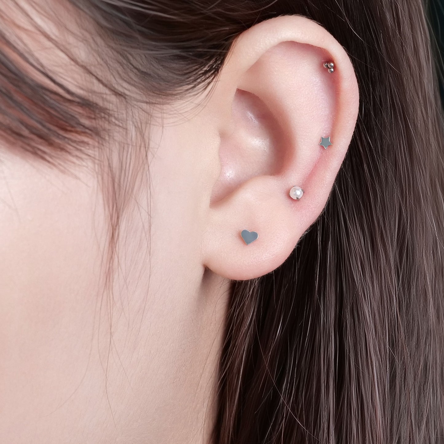 Limerencia Titan-Stecker mit Flachboden ohne Gewinde, 20G Druckverschluss-Einsteckpiercing für Knorpel, Tragus, Labret, Lippe, Medusa und Conch, hypoallergener Körperschmuck für Damen und Herren