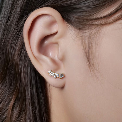 Limerencia Hypoallergenic G23 Implant Grade Titanium Screw Back Earrings Tragus 20G Helix F136 Piercing Post for Sensitive Ears Cartilage(Climber Crawler C)