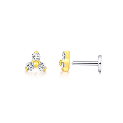 Limerencia G23 低アレルギー 18G フラットバックスタッドピアス
F136 インプラントグレードチタン ネジなしワンタッチ式
軟骨・ヘリックス・ラブレット・リップ・モンロー・トラガス ピアス - トリニティ CZ