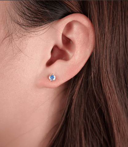 Limerencia Hypoallergenic G23 Titanium Earrings For Sensitive Ears, Simulated Diamonds (Aurora Borealis)