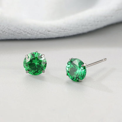 Titanium Stud Earrings for Women, Cubic Zirconia Hypoallergenic Earrings Stud, Earrings for Men and Women, Everyday Studs