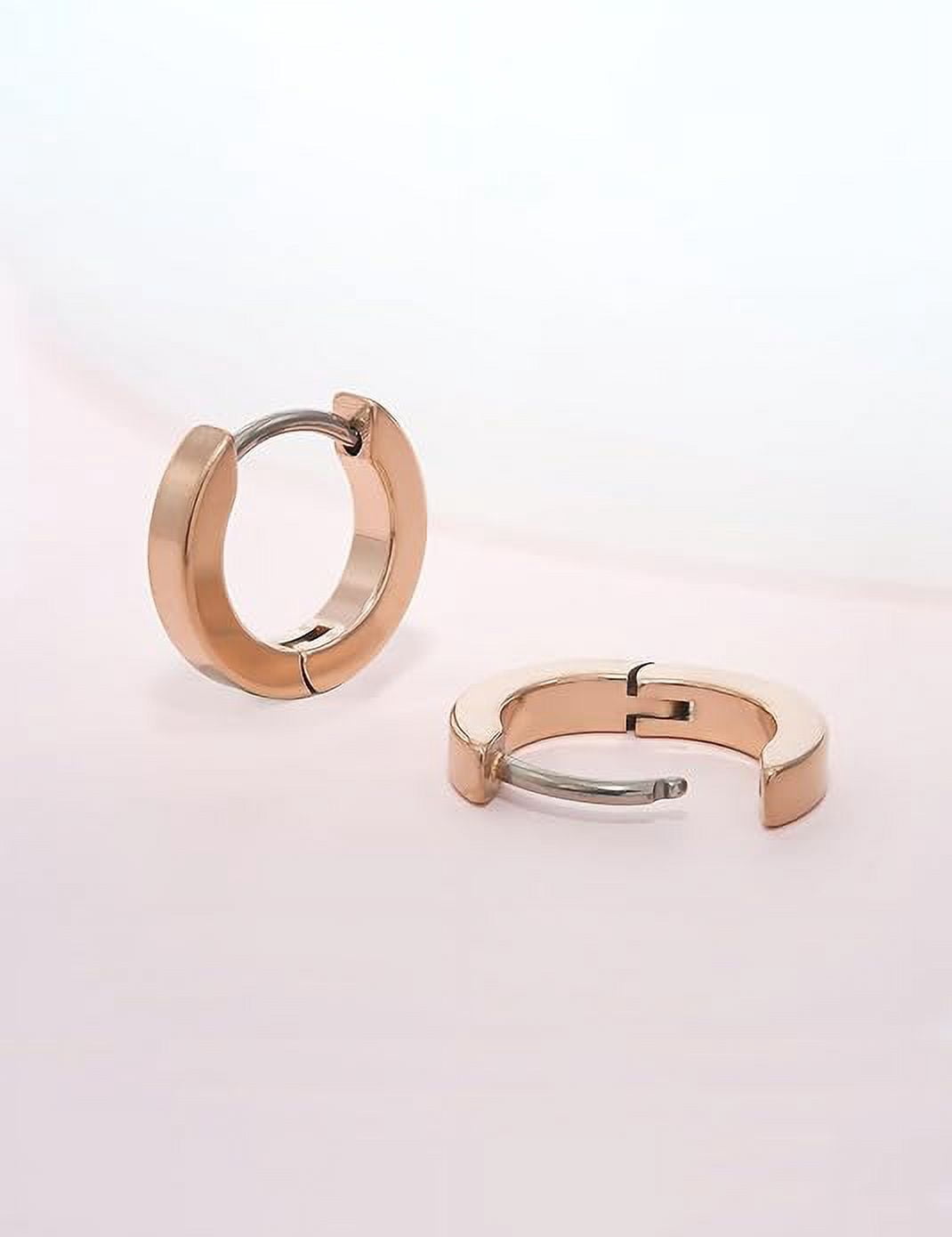 Titanium Huggie Earrings for Women Men, Small Hoop Earrings Hypoallergenic Earrings for Sensitive Ears