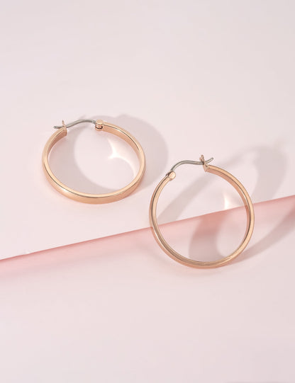 Limerencia Titanium Hoop Earrings for Women, 30mm, Rose Gold