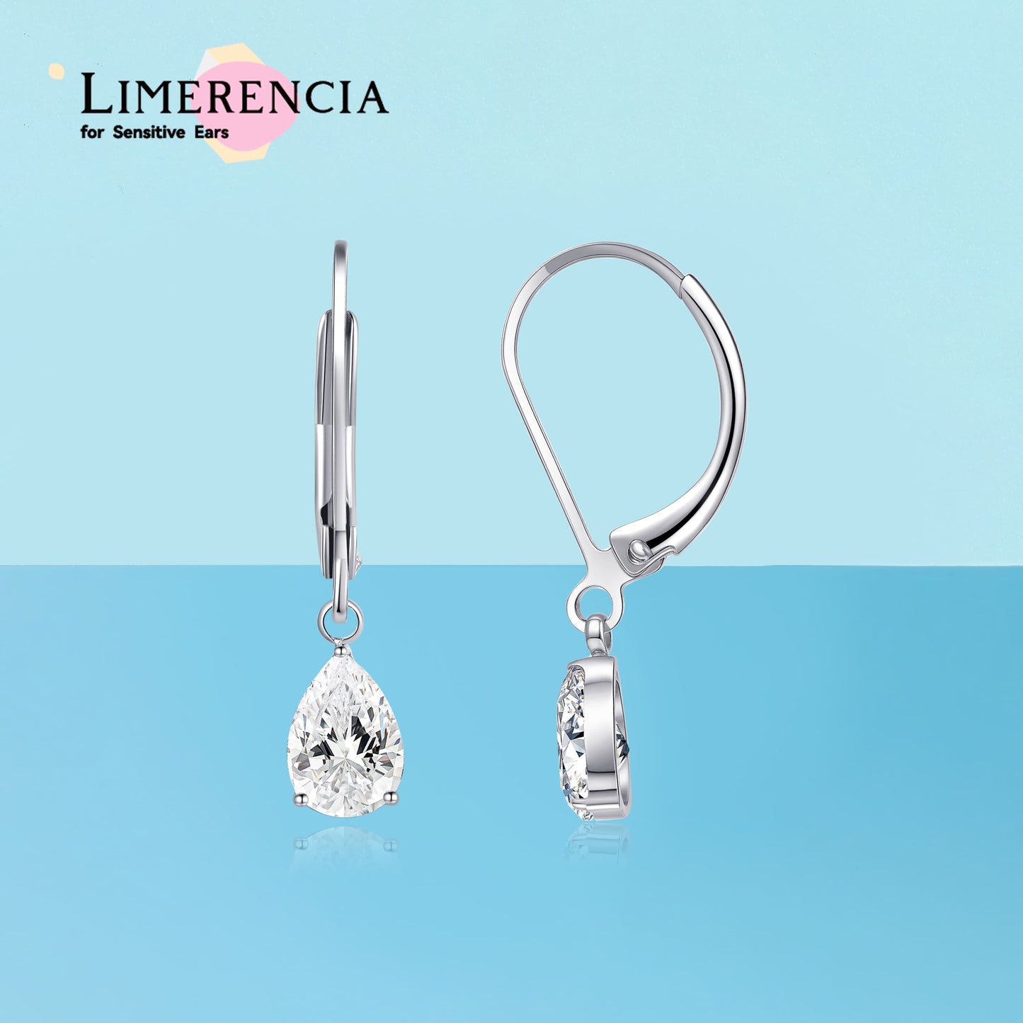 Limerencia Hebelverschluss-Ohrringe aus G23-Titan, tropfenförmige Hängeohrringe für Damen, modische Ohrringe aus F136-Titan, hypoallergener Schmuck als Geschenk – Motiv Tropfen