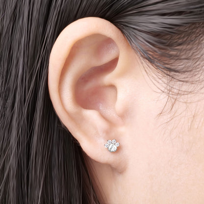 limerencia 18G Titanium Body Piercing Jewelry, Internally Threaded Flat Back Earring Tragus Helix Cartilage Conch Medusa Stud Earring for Women Men 1PC/paw