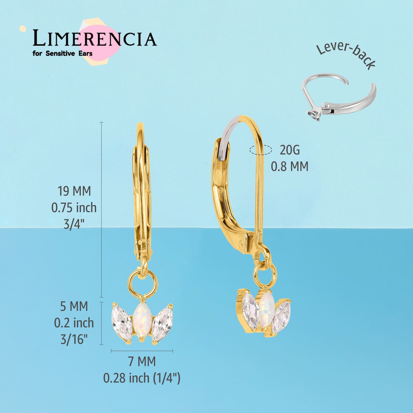 Limerencia G23 Titanium Leverback Earrings Dangle Drop Earrings for Women Fashion F136 Titanium Earrings Hypoallergenic Jewelry Gift--crown