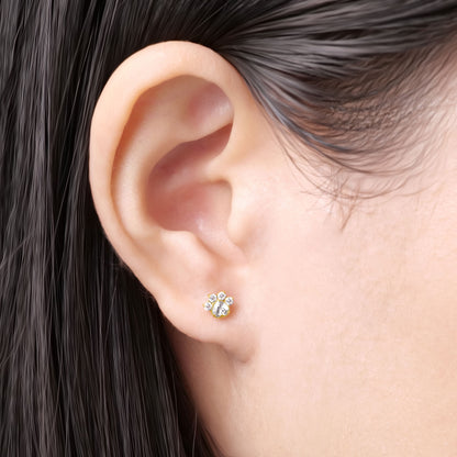 limerencia 18G Titanium Body Piercing Jewelry, Internally Threaded Flat Back Earring Tragus Helix Cartilage Conch Medusa Stud Earring for Women Men 1PC/paw