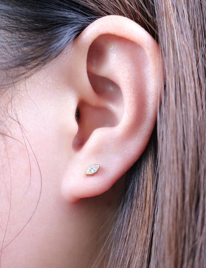 Flat Back Earrings Stud | F136 Titanium Nose Rings  Piercing Threadless Tragus Labret Cartilage Lip  Conch Body Piercing Jewelry Hypoallergenic for Women Men