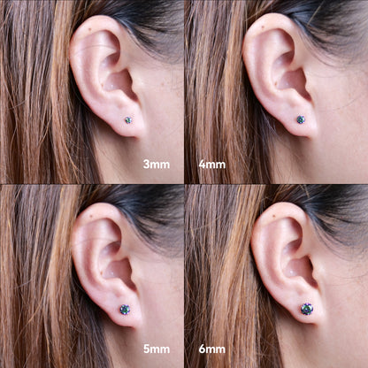 Mix size titanium stud earrings pack
Ladies stackable small titanium studs