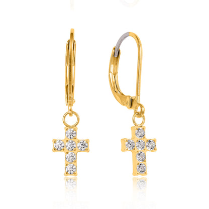 Limerencia G23 Titanium Leverback Earrings Dangle Drop Earrings for Women Fashion F136 Titanium Earrings Hypoallergenic Jewelry Gift/cross