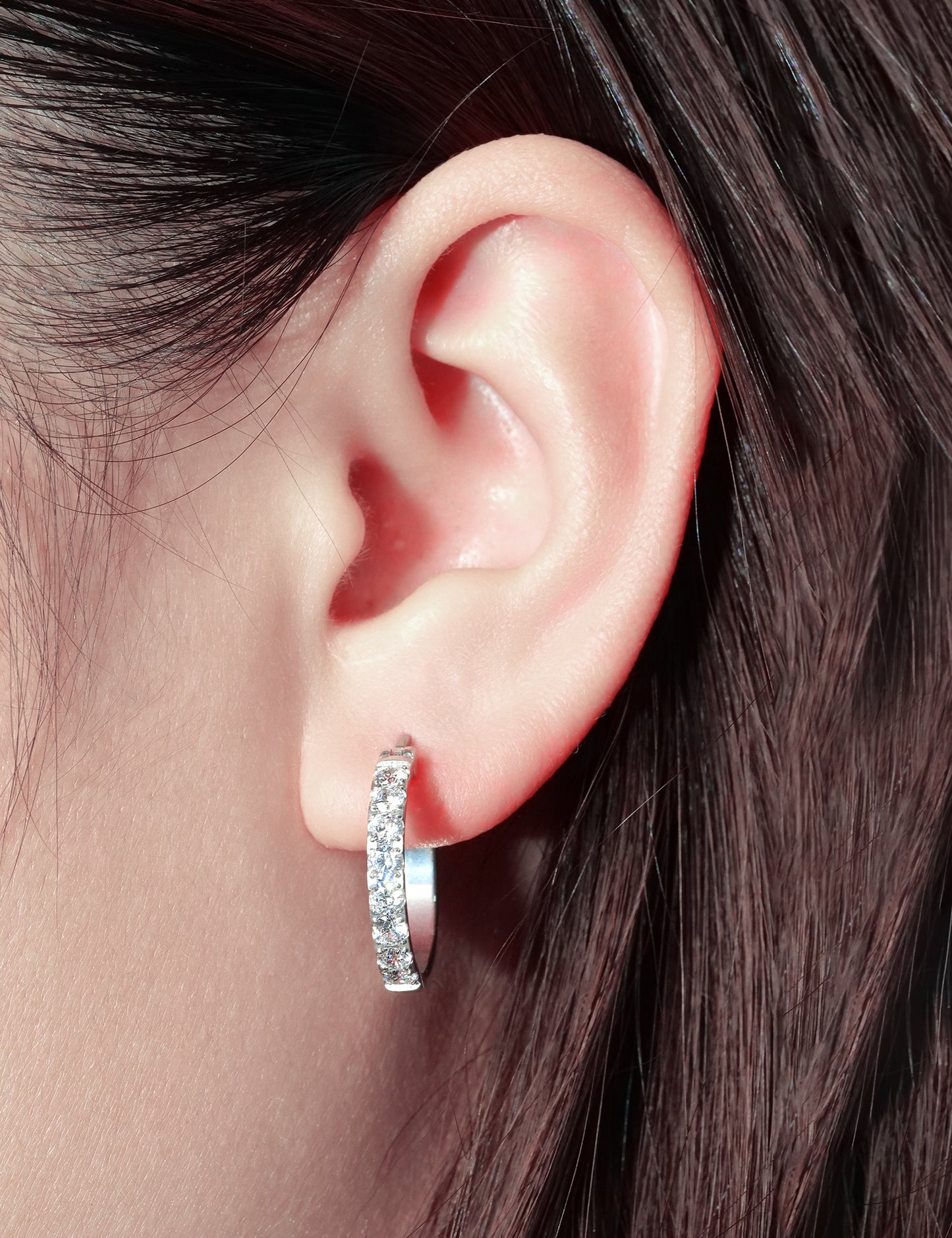 Limerencia Titanium Hoop Earrings for Sensitive Ears, Silver