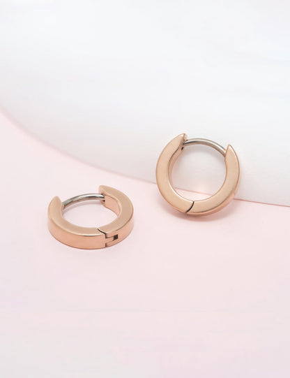 Limerencia F136 Pure Titanium Hypoallergenic Huggie Hoop Earrings for Women Men Sensitive Ears