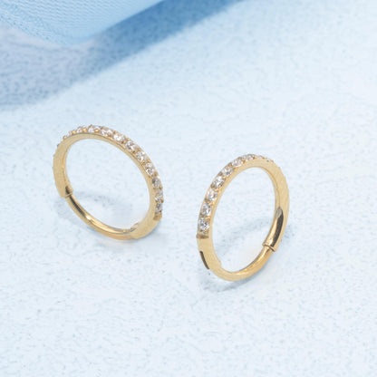 Limerencia Gold Titanium Hoop Earrings for Women Men,Cartilage for Piercing , Lightweight, Hypoallergenic, Nickel-Free Lead-Free, Non-Tarnish, Unisex
