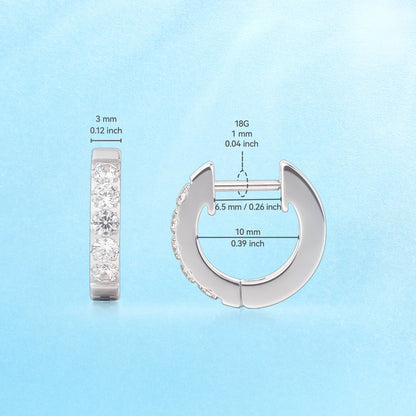 Limerencia Titanium Jewelry Hoop Earrings, 5A Cubic Zirconia, Titanium, for Women Sensitive Ears