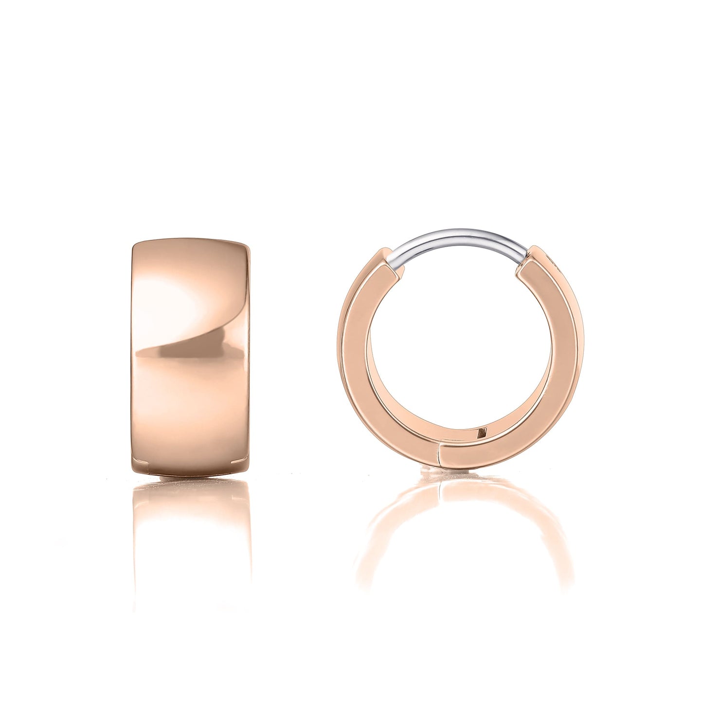 Orecchini cerchio spessi in titanio F136 grado impiantabile ipoallergenico Limerencia, orecchini huggie larghi e corposi G23 da donna per orecchie sensibili (colore oro)
