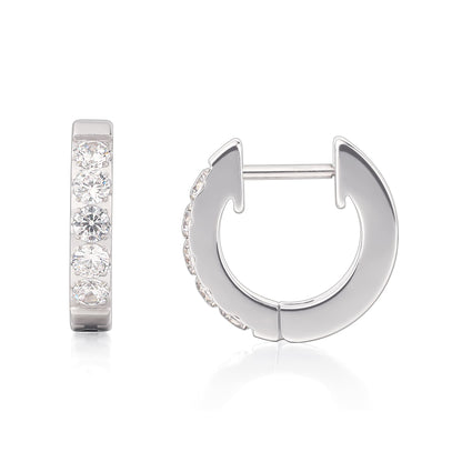 Limerencia hypoallergene Huggie-Creolen aus Implantat-Titan G23, mit 5A-Zirkonia besetzte Creolen aus reinem F136-Titan für Frauen mit empfindlichen Ohren