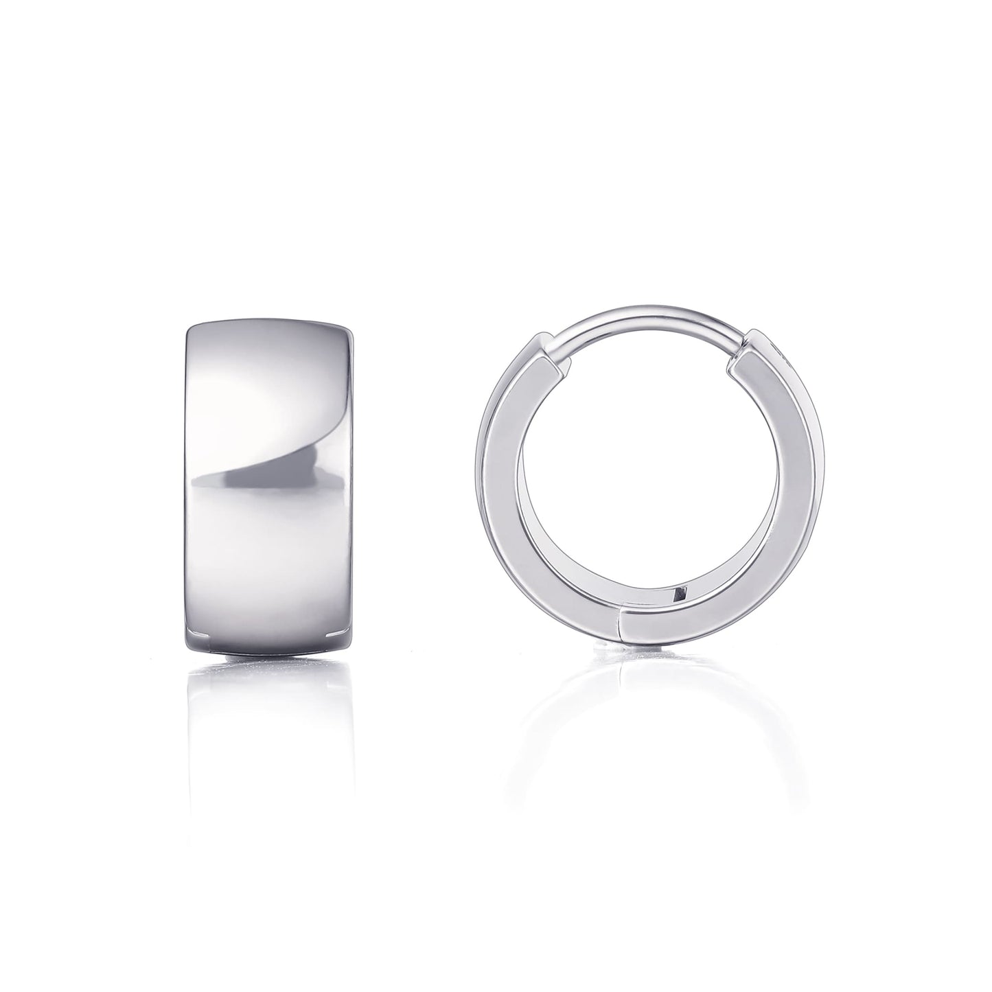 Orecchini cerchio spessi in titanio F136 grado impiantabile ipoallergenico Limerencia, orecchini huggie larghi e corposi G23 da donna per orecchie sensibili (colore oro)